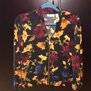 Floral bomber jacket